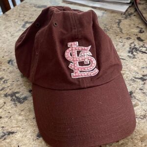 Cardinals Womans baseball hat with rhinestones